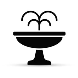 Elementos de agua (por ejemplo, piletas) Elementos de agua (por ejemplo, piletas)